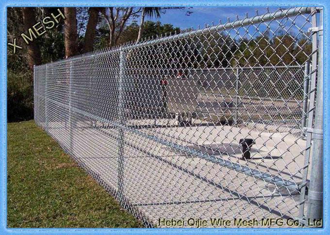 Durable Metal Security Chain Link Fence Privacy Fabric For Farm / Garden