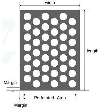 2mm Stainless Steel Perforated Metal Mesh Sheet Round Hole Punched Openings