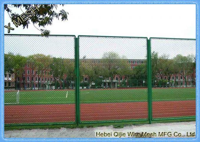 green color pvc coated chain link fence