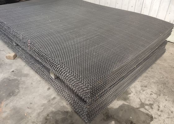 Black Iron Square 6.0 Mm Crimped Woven Wire Mesh Panel For Pig Raising