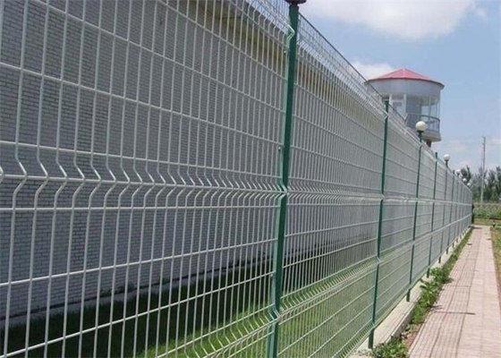 Pvc Or Powder Coating Curved Welded Metal Fence Garden Iso9001 Passed