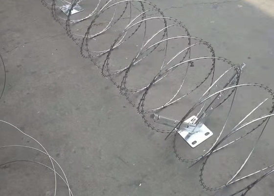 Coiled Bto-18 Oem Concertina Razor Wire Hot Dipped Galvanized