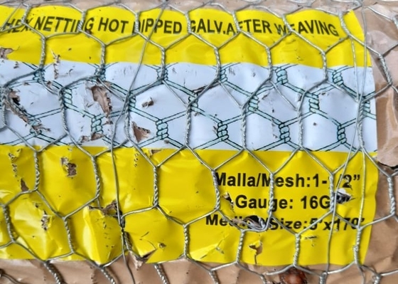 20 Ga Chicken Stainless Steel Woven Wire Mesh Poultry Mesh Hexagon Hole 3/4&quot;