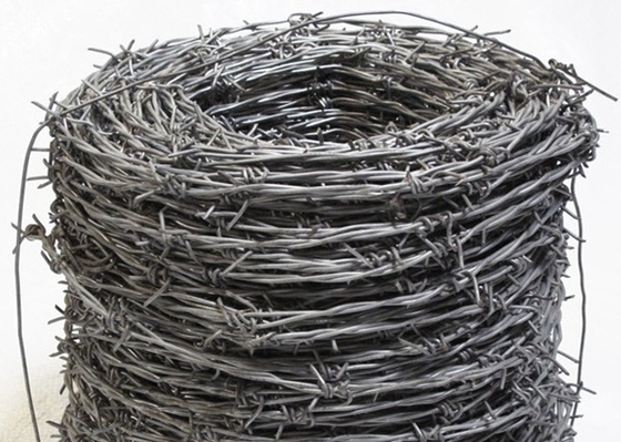 18 Gauge 4 Point 2 Strand Galvanized Barbed Wire Coils 20kg Coil