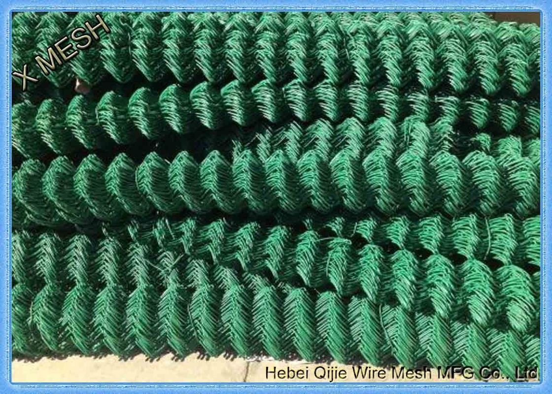 9 Gauge Green PVC Coated Colored Chain Link Fence For