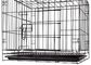 Manufacturer Wholesale removable Black Metal Pet Dog Crate Durable Outdoor Large Folding Dog Cage for sale