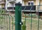 Garden Security Perimeter 0.4mm Curved Metal Fence 3d Wire Mesh Peach Shape Post