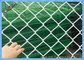 Green colored Chain Link Garden Security Wire Mesh Iron Metal Farm Fence For Garden