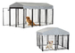 Galvanized Double Dog Kennel Panels , Dog Run Panels Outdoor Large Size
