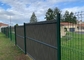 3d Curved Panel Welded Wire Mesh Garden Fence 1.8m High With Plastic Pvc Uv Slat