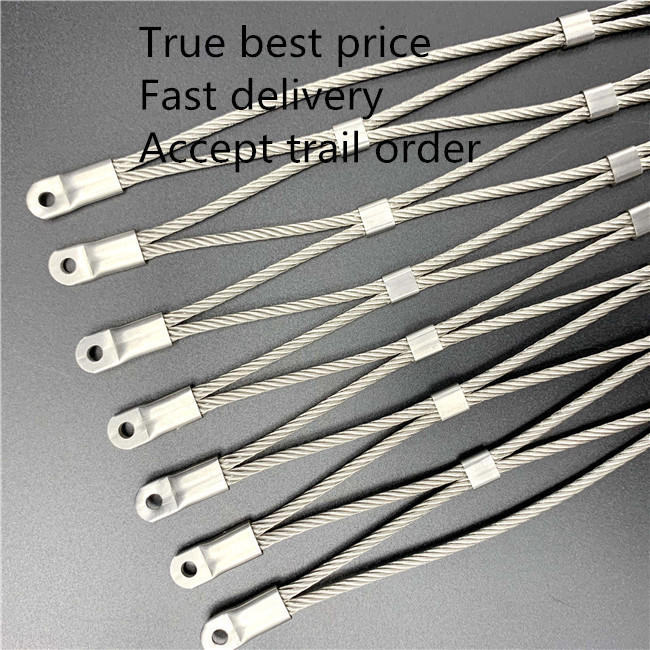 Woven 304 316 Stainless Steel Wire Rope Mesh For Protection Zoo ...