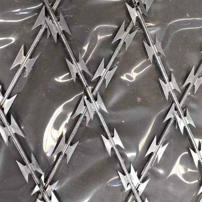 Concertina Razor Wire Creates Security Barrier To Protect Property