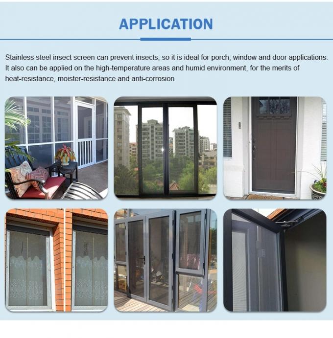 Window Insect Screen Secured From Outside 12 Mesh Window Mesh Insect Screen Black Powder Coated Stainless Steel ...