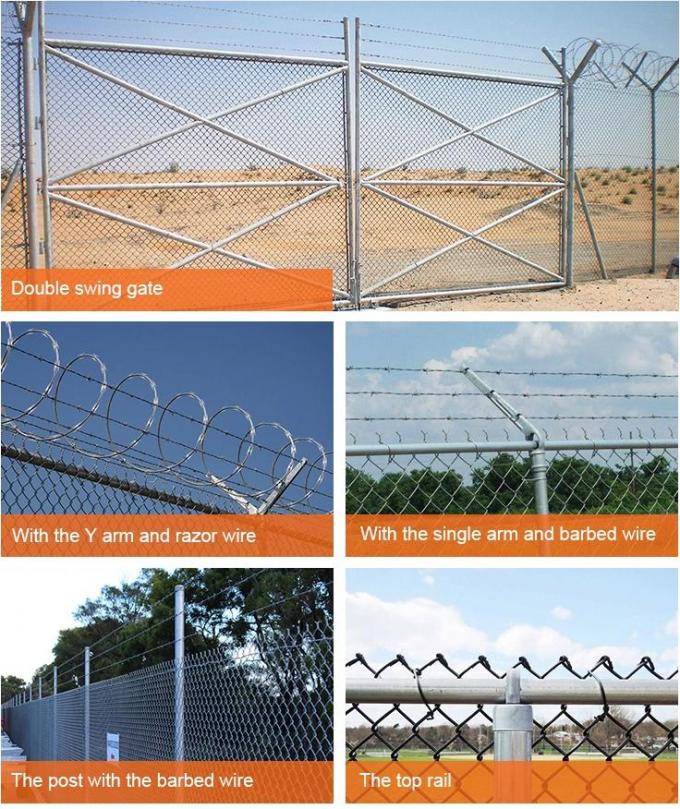 chain link fence with barbed wire