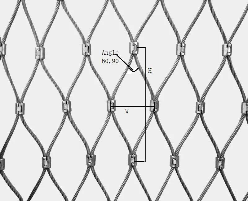 Zoo Animal Cage Protection Stainless Steel Fence Screen Mesh Expand Web Wire Rope Cable Net 3