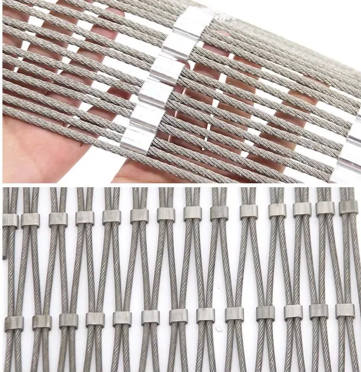 Zoo Animal Cage Protection Stainless Steel Fence Screen Mesh Expand Web Wire Rope Cable Net 2