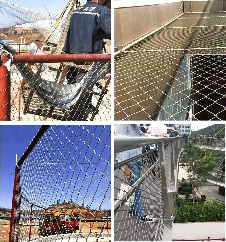 Zoo Animal Cage Protection Stainless Steel Fence Screen Mesh Expand Web Wire Rope Cable Net 7