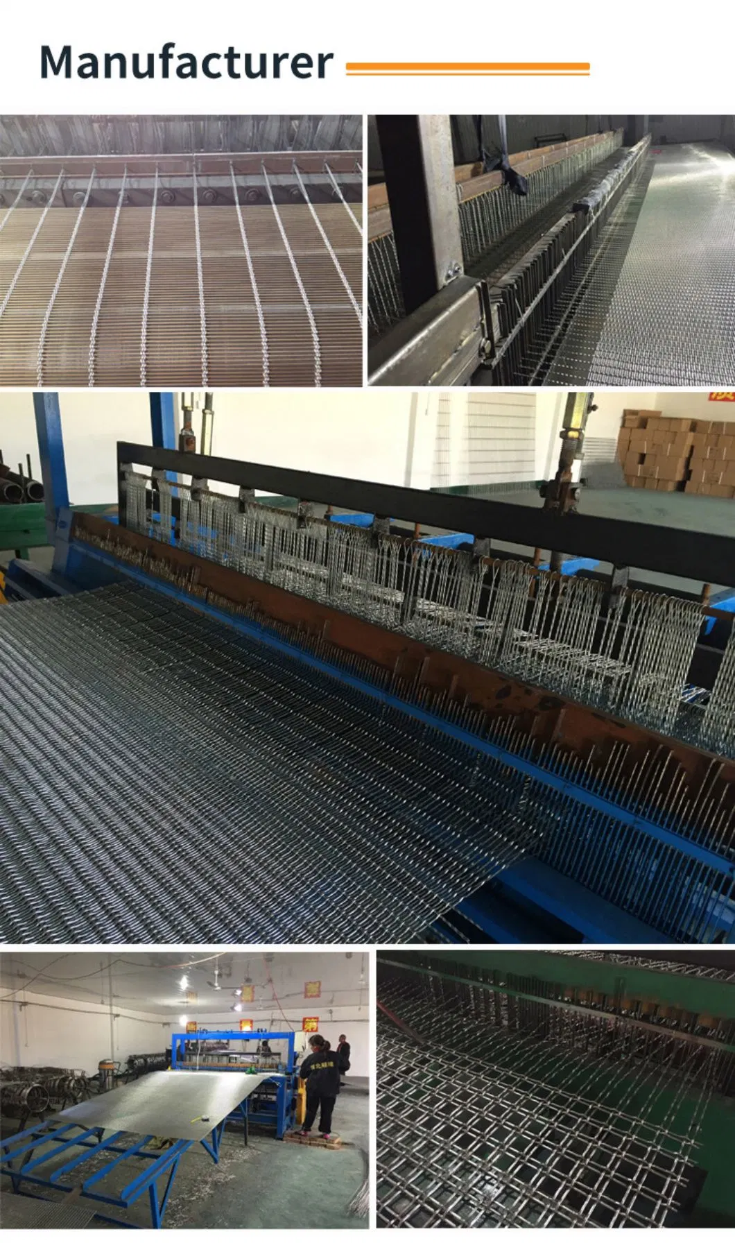 Decorative Wire Mesh Wire Cable Mesh AISI316 Stainless Steel Woven Mesh 5