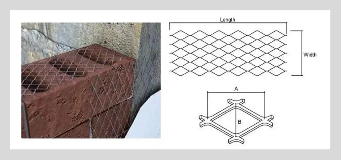Carbon Steel Black Brick Wall Wire Mesh 2.5