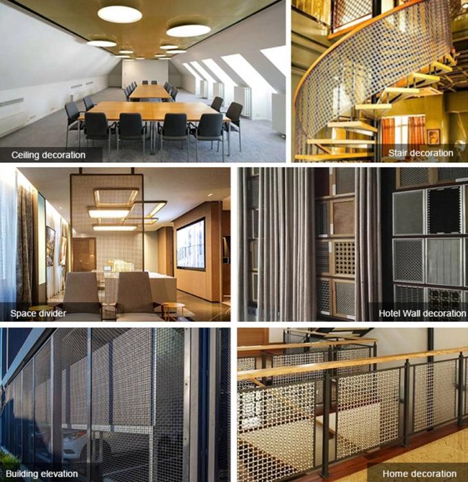 Decorative Stainless Steel Wire Mesh Panels For Interior Design