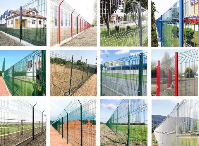 PVC Coated Galvanized Welded 3D Bending Curved Wire Mesh Fence