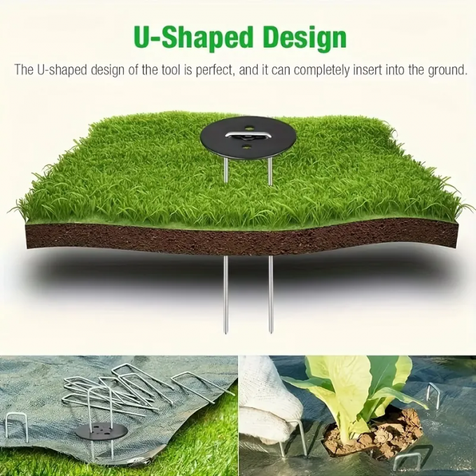 Insect Net Fixing Peg Turf Securing SOD Staples Galvanized Steel Garden Nail 1