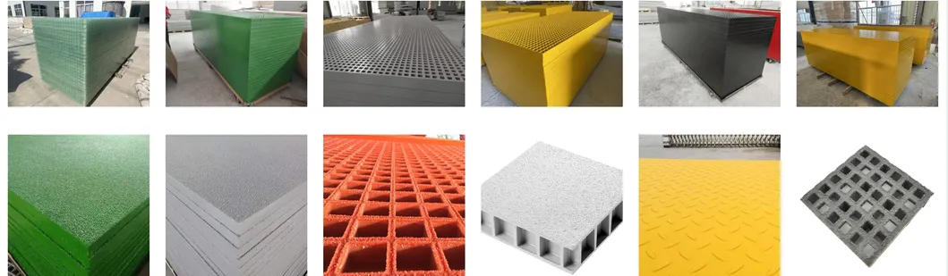 Square Mesh 20*20*40 Fiberglass / FRP Molded Grating High Strength Corrosion Resistant 7