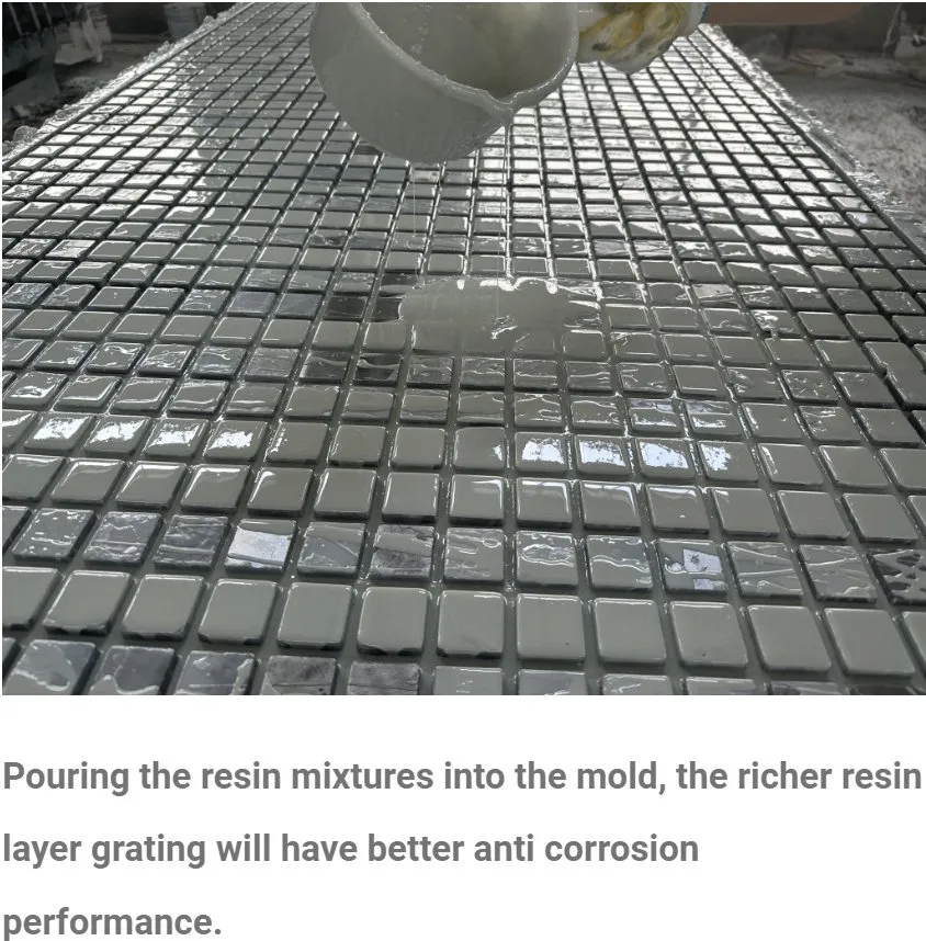 Square Mesh 20*20*40 Fiberglass / FRP Molded Grating High Strength Corrosion Resistant 4