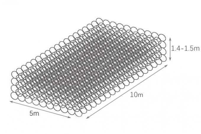 Inconspicuous Rings Inconspicuous Wire Barrier MZP Putanka 10x5x1.4m Galvanized Carbon Wire