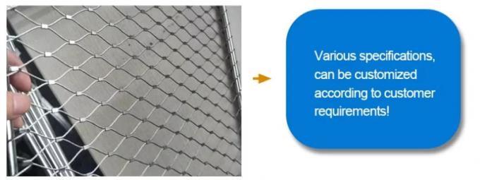 Stainless Steel Cable Mesh 304 316 Metal Wire Rope Mesh for Stair Railing