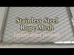 7x19 Stainless Steel Wire Rope Mesh Net With Ferrules For Stairway