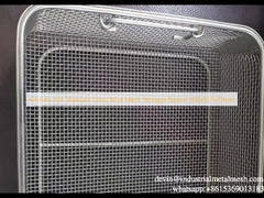 Kitchen 304 Stainless Steel Wire Mesh Storage Basket 300x197x70mm