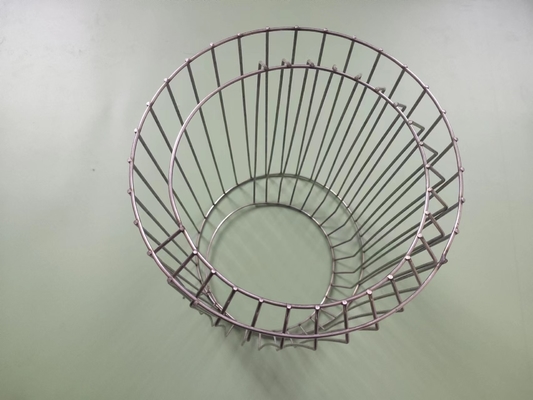 Nordic Silver 304 Ss Metal Wire Basket With Handle For Fruit Storage