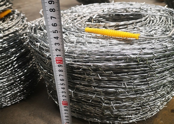 Galvanized Double Twist Barbed Wire 20kg/Coil For Grass Boundary