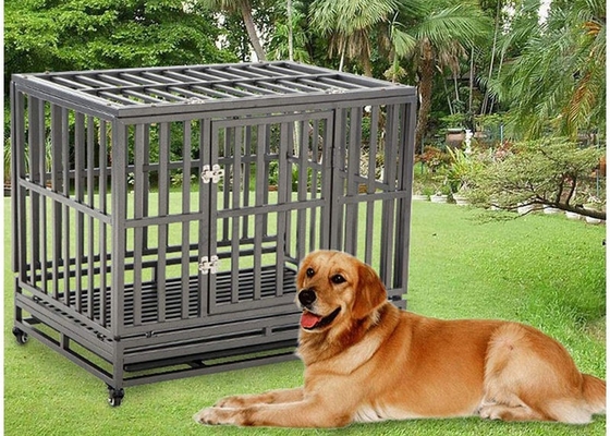 Horizontal Sliding Folding Dog Crate Stainless Steel