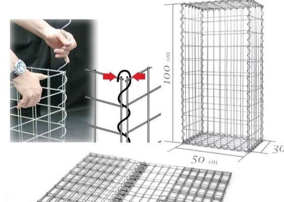 4.0 / 5.0 Mm Welded Gabion Box Basket For Stone Cage