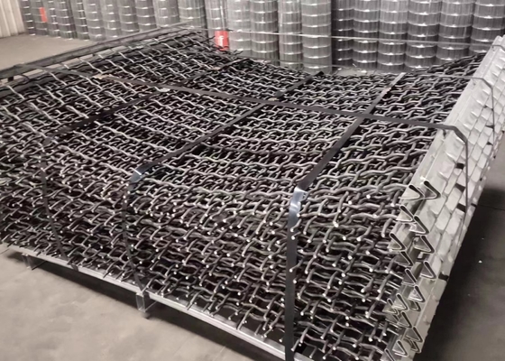 High Carbon Steel Square Hole Vibrating Screen Mesh 1.5X2m