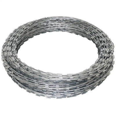 high rigidity Concertina Wire Fence Galvanised Razor Wire abrasion proof