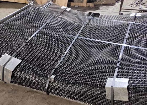 Wear Resistant Double Crimped Wire Mesh Non Slip Woven Vibrating For Mining