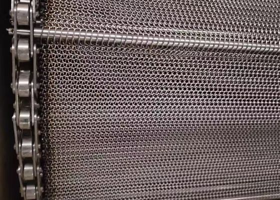 Metal Flat Flex Blacking Conveyor Belt Wire Mesh Automatic 201 Stainless Steel