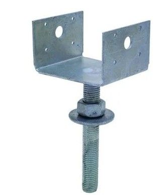 Galvanized Fence Post Support U Bracket Timber Connector For Wooden Construction
