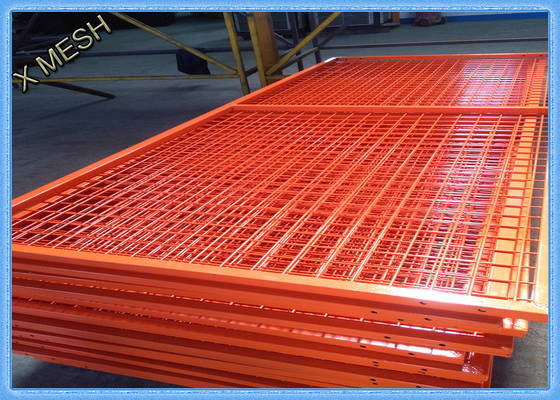 Orange Wire Mesh Fence Panels , Framed Welded Wire Fabric Corrosion Resistant