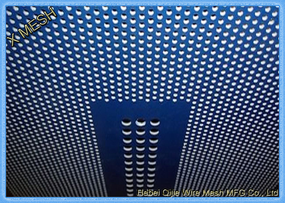 Oval Hole  Powder Coated Decorative Metal Sheets With Patterned Openings Aluminum