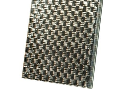 Bulletproof Architectural Woven Wire Mesh Decorative Laminated Glass For Banks
