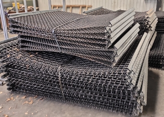 Crimped Stone Crusher Wire Mesh Vibrating Screen For Mine Sieving