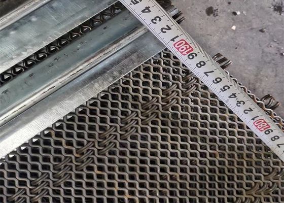 Black Iron 4mm Vibrating Screen Mesh Square Woven Crimped Wire