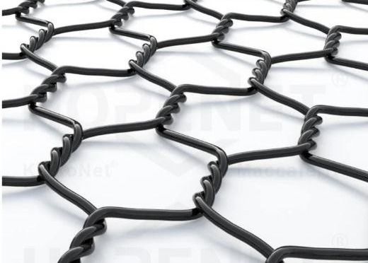 100% Pet Polyester Material Hexagonal Wire Mesh Net Black Color
