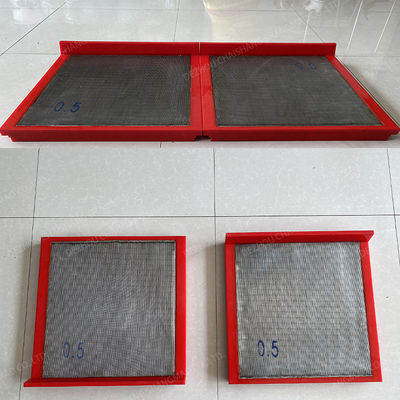Plain Weave Hexagonal Hole Shape 610*610 PU Polyurethane 80-95 Shore A Wedge Wire Mesh