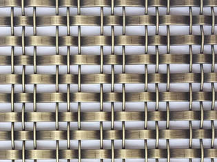 Antique Brass Flat Decorative Rigid Metal Mesh