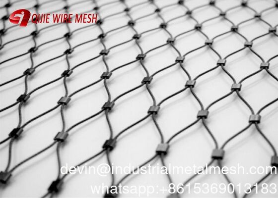 316 Metal Wire Rope Mesh for Stair Railing Rhombus Mesh and Protection Animal Zoo